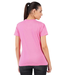 Deevaz Combo Of 3 Women Comfort Fit Round Neck Half Sleeve Cotton T-Shirts In Baby Pink, Yellow, Mauve.