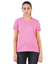 Load image into Gallery viewer, Deevaz Combo Of 3 Women Comfort Fit Round Neck Half Sleeve Cotton T-Shirts In Baby Pink, Yellow, Mauve.