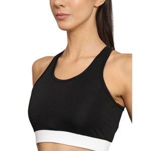 Deevaz Full Coverage Sports Bra In Black Color.