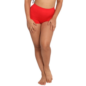 Deevaz Mid Rise Full Coverage Seamless Boy shorts - Red Colour