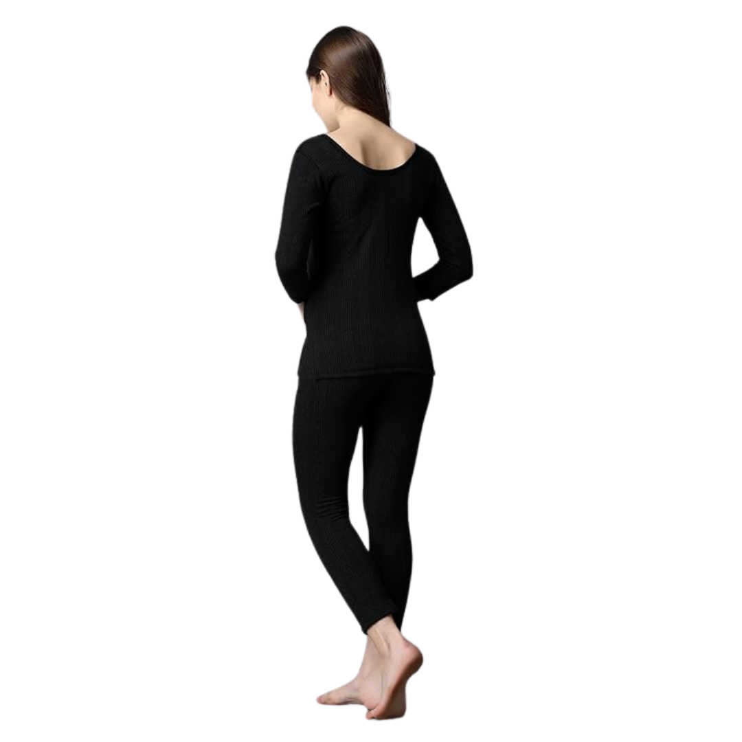 deevaz Wormer for women Women Top - Pyjama Set Thermal in Black Color