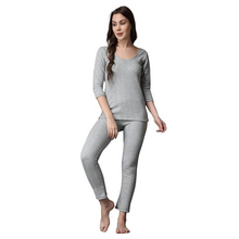 Load image into Gallery viewer, deevaz Wormer for women Women Top - Pyjama Set Thermal in Grey Color