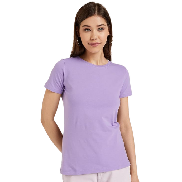 Deevaz Women's Cotton Half Sleeve Regular Fit Solid T-shirts