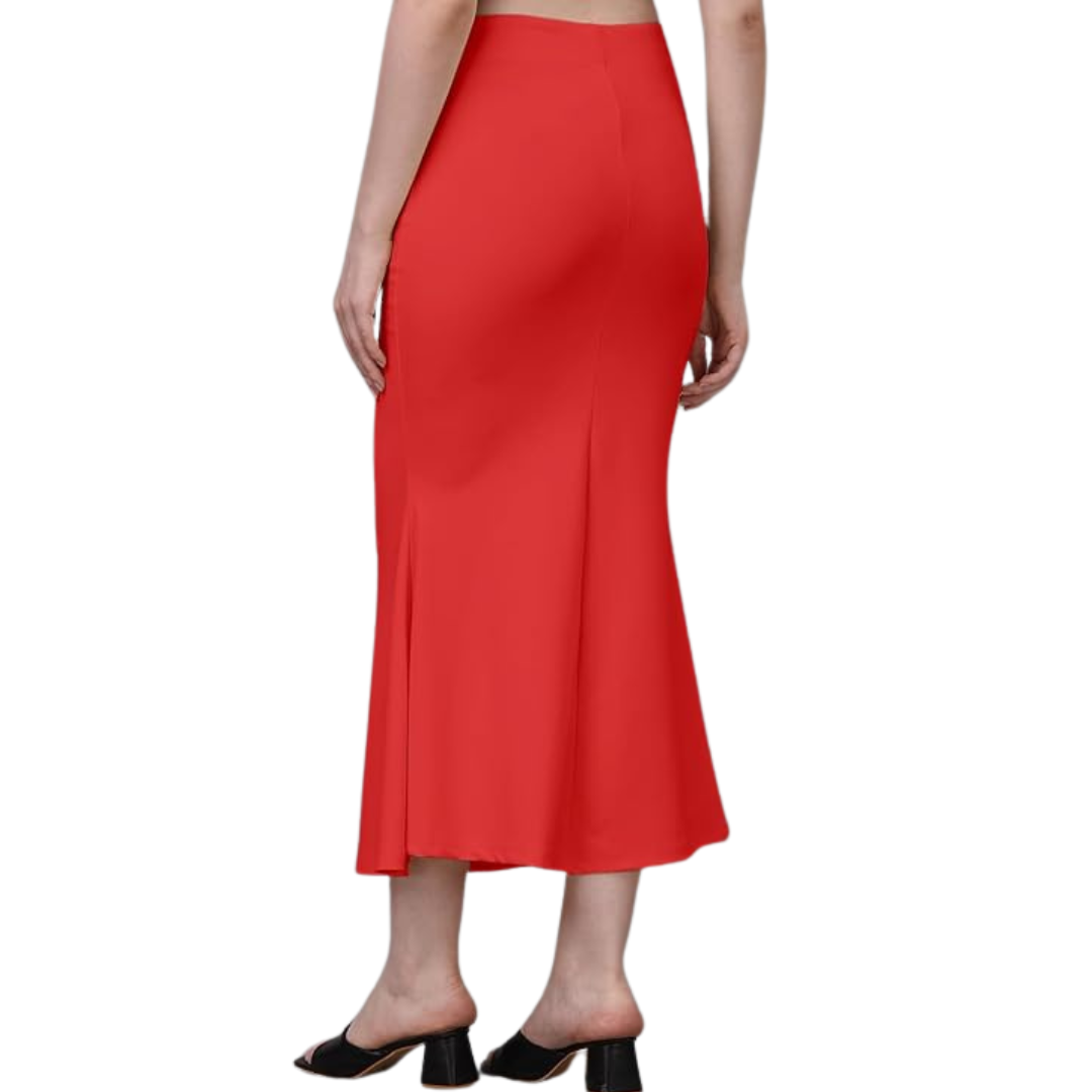 Deevaz Lycra Saree Shapewear (Side Slits) For Perfect Saree Shaper in New Red Color.