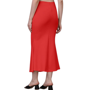 Deevaz Lycra Saree Shapewear (Side Slits) For Perfect Saree Shaper in New Red Color.