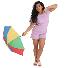 Load image into Gallery viewer, Deevaz Women Pair Of Comfort Fit Round Neck Half Sleeve Cotton T Shirts &amp; Snug Fit Shorts In Mauve Colour.