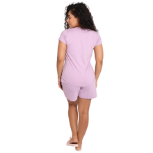 Load image into Gallery viewer, Deevaz Women Pair Of Comfort Fit Round Neck Half Sleeve Cotton T Shirts &amp; Snug Fit Shorts In Mauve Colour.