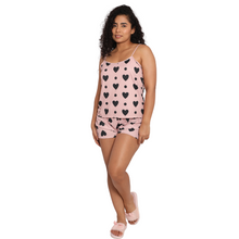 Load image into Gallery viewer, Women Comfortable Soft Satin Shorts Suit Sleepwear.