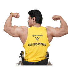 Load image into Gallery viewer, Deevaz Sleeveless Regular Fit Cotton Printed Men&#39;s T-Shirt (Yellow Color).