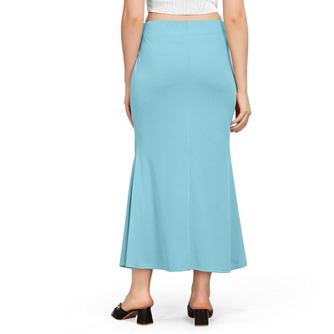Deevaz Lycra Saree Shapewear (Side Slits) For Perfect Saree Shaper in Sky blue Color.