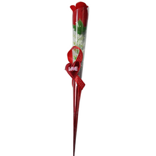 Load image into Gallery viewer, Deevaz Valentines Special Red Rose Flowers for Lovers Single Wrapped in plastic Cover (Pack of 1)