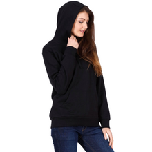Load image into Gallery viewer, Deevaz Hoodie Full Sleeves Cool &amp; Stylish Sweatshirt Winter Wear For Women In Black Color.