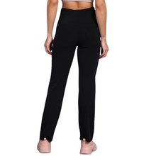 Load image into Gallery viewer, Deevaz Women Groove-In High Waist Cotton Spandex Flared Pants In Black Color.