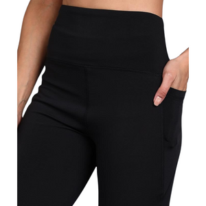 Deevaz Women Groove-In High Waist Cotton Spandex Flared Pants In Black Color.