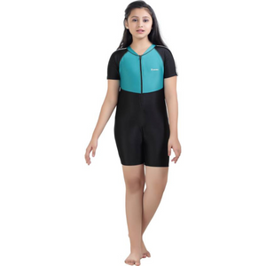 Deevaz Women Shorty Wetsuits Super Elastic One Piece Swimwear Front Zip Scuba Swimsuit In Multicolor.