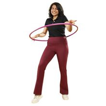 Load image into Gallery viewer, Deevaz Women Groove-in High Waist Cotton Spandex Flared Pants In Red Color.