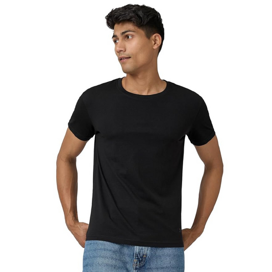 Deevaz  Men's Cotton Plain T-shirt | Regular Fit Half Sleeve Pure Cotton Tee | 100% Cotton Plain Men T Shirt | Regular Fit Casual T Shirt