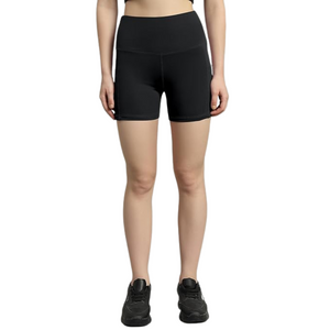 Deevaz High Waist Workout Shorts for Women, Midnight Sky, Bike Shorts with Elastic Waistband and Pockets.