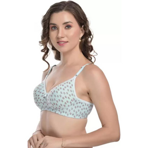 Deevaz Women Everyday Lightly Star Padded Bra In Blue Color.