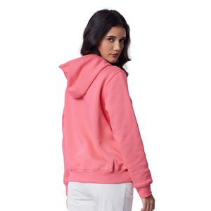 Deevaz Hoodie Full Sleeves Cool & Stylish Sweatshirt Winter Wear For Women In Peach Color.