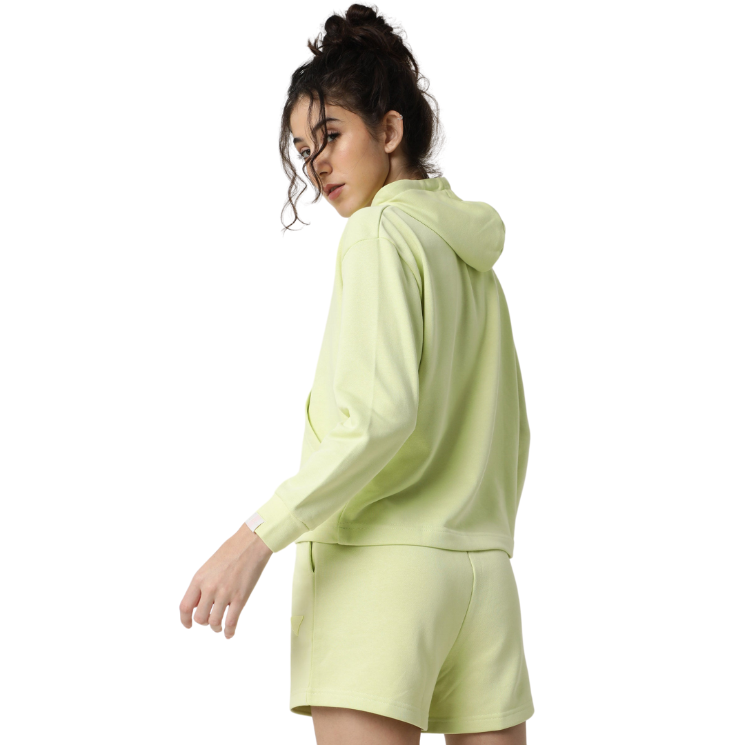 Deevaz Hoodie Full Sleeves Cool & Stylish Sweatshirt Winter Wear For Women In Mint Color.