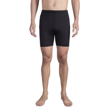 Load image into Gallery viewer, Deevaz Men&#39;s Solid Slim-Fit Swim Shorts In Black Color.