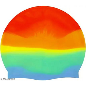 Deevaz Unisex Silicone Swimming Cap With Pouch In Multicolor.