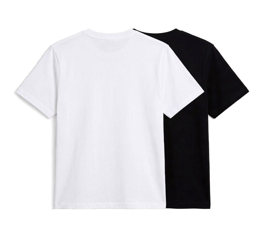 Deevaz Essential Plain Cottan T-Shirt Pack (Set of 2) – Premium Black & White Crew Necks