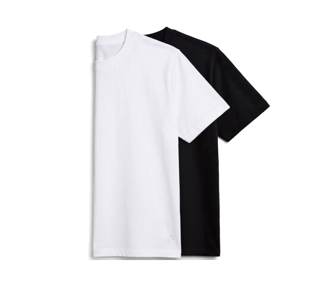 Deevaz Essential Plain Cottan T-Shirt Pack (Set of 2) – Premium Black & White Crew Necks