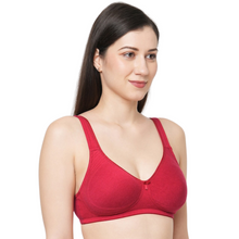 Load image into Gallery viewer, Deevaz Cotton Full Coverage Non-Padded Non Wired  Bra Seamless Cup In Maroon Color.