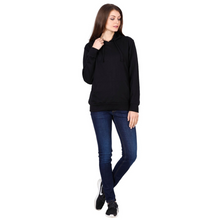 Load image into Gallery viewer, Deevaz Hoodie Full Sleeves Cool &amp; Stylish Sweatshirt Winter Wear For Women In Black Color.