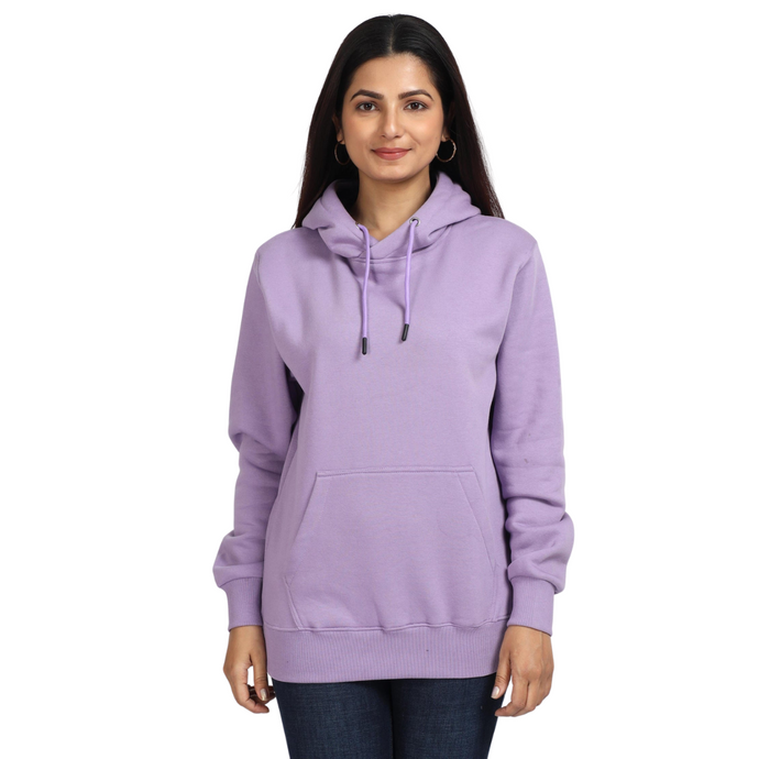 Deevaz Hoodie Full Sleeves Cool & Stylish Sweatshirt Winter Wear For Women In Mauve Color.