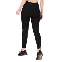 Load image into Gallery viewer, Deevaz Pair Of Comfort Fit Active Sports Bra &amp; Snug Fit Active Ankle-Length Tights In Black Colour.