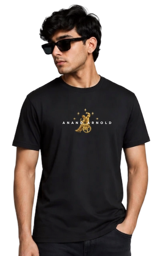 Deevaz Men's Essential Gold-Graphic Black.