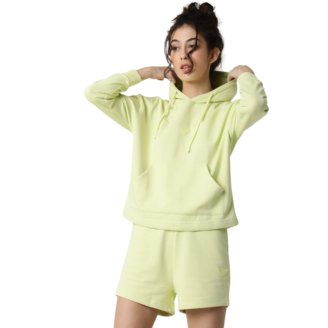 Deevaz Hoodie Full Sleeves Cool & Stylish Sweatshirt Winter Wear For Women In Mint Color.