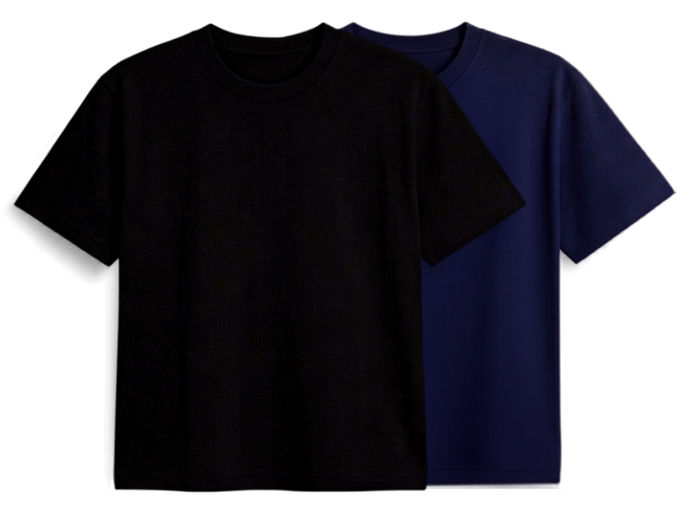Deevaz Men's Moisture-Wicking Dry-Fit T-Shirt Pack Of 2 (Black & Navy)