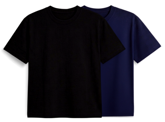 Deevaz Men's Moisture-Wicking Dry-Fit T-Shirt Pack Of 2 (Black & Navy)