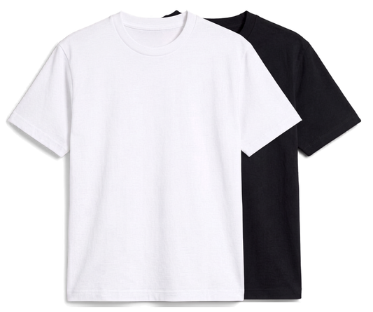 Deevaz Men's Dry-Fit Performance Athletic T-Shirt – Pack of 2 (White & Black)