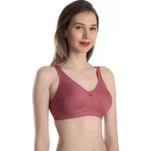 Load image into Gallery viewer, Deevaz Cotton Full Coverage Non-Padded Non Wired Bra Seamless Cup In Mauve Color.