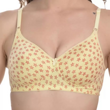 Load image into Gallery viewer, Deevaz Women Everyday Lightly Star Padded Bra In Yellow Color.