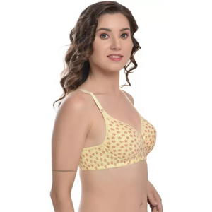 Deevaz Women Everyday Lightly Star Padded Bra In Yellow Color.