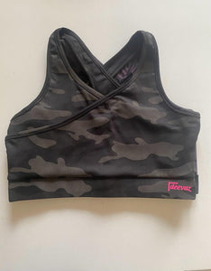 Deevaz Combo Of 2 Full Coverage Non Padded Sports Bra In (Printed Black & Grey)