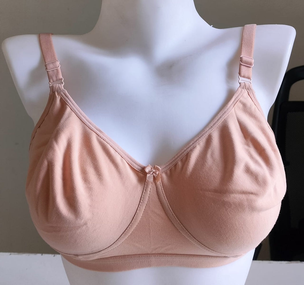 Deevaz Women's Care Cotton And Hosiery Padded, With Removable Pads Wire Free Everyday Bra.