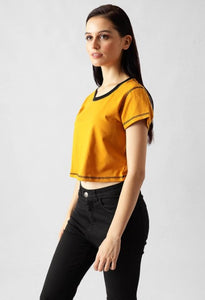 Deevaz Girls Casual Cotton Blend Crop Top