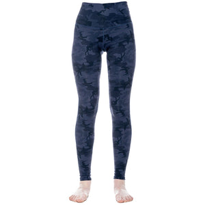 Deevaz Pair Of Comfort Fit Active Sports Bra & Snug Fit Active Ankle-Length Tights In Bluish Camouflage Color.