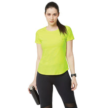 Load image into Gallery viewer, Deevaz Women Comfort Fit Round Neck Half Sleeve Neon T Shirts In Neon Green Color