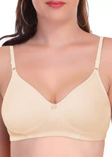 Load image into Gallery viewer, Deevaz Women&#39;s Poly Cotton Padded Wire Free Regular Bra In  Skin Color.