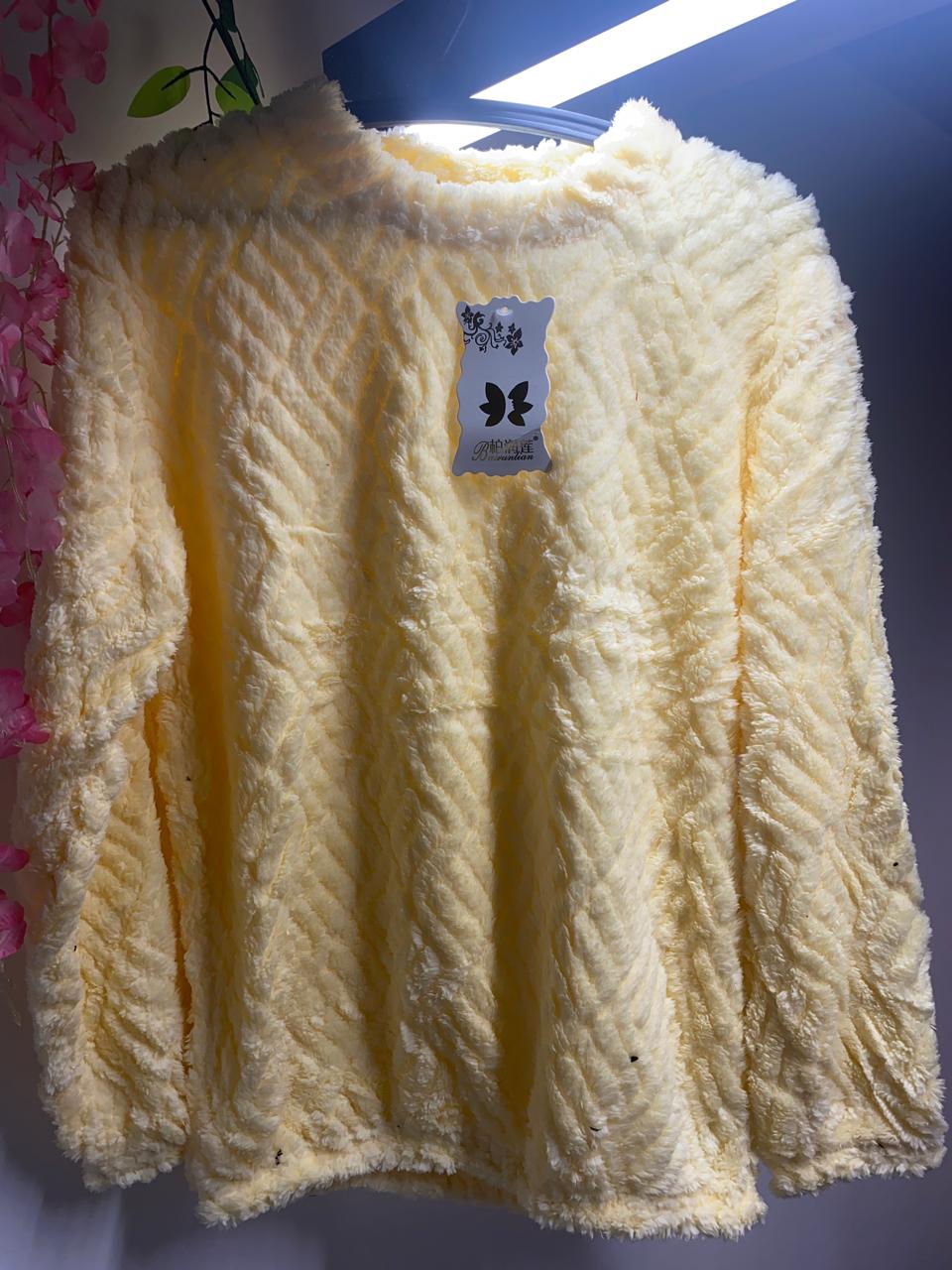 Deevaz Yellow Textured Buttoned Co-Ord Set night suit