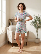 Load image into Gallery viewer, Deevaz Women's Cotton Printed T-Shirt &amp; Shorts Night Suit Set