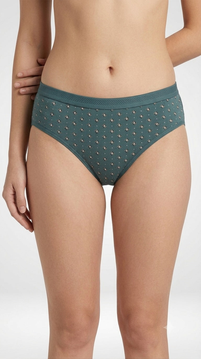 Deevaz Women's Cotton Printed Mid-Rise Hipster Panty